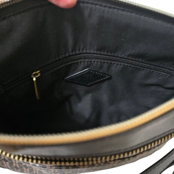 Fossil Farrah Black & Brown Crossbody Purse - Picture 10 of 16